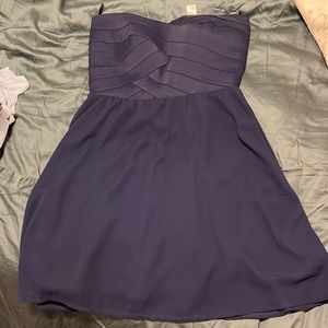 strapless bandage dress with zipper back